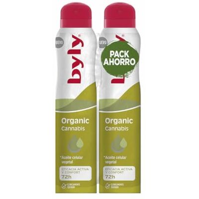 BYLY Desodorante en Spray Organic Cannabis 2 Unidades 200 ml BYLY Desodorante en Spray Organic Cannabis 2 Unidades 200 ml