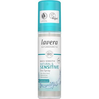 lavera , Desodorante en spray base sensible natural sensible, 48 h, vegano, cosmética natural, bioaloe vera, minerales naturales sin aluminio, fórmula suave, 48 horas, desodorante de protección, 75 ml lavera , Desodorante en spray base sensible natural sensible, 48 h, vegano, cosmética natural, bioaloe vera, minerales naturales sin aluminio, fórmula suave, 48 horas, desodorante de protección, 75 ml