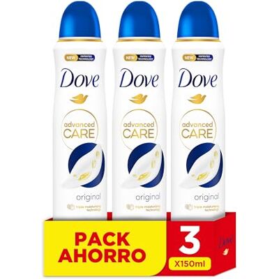 Dove Aerosol Original 72h Pack Ahorro x3 150ML Dove Aerosol Original 72h Pack Ahorro x3 150ML
