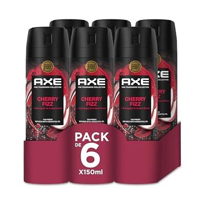 AXE desodorante en aerosol Cherry Fizz, 150 ml x6 AXE desodorante en aerosol Cherry Fizz, 150 ml x6