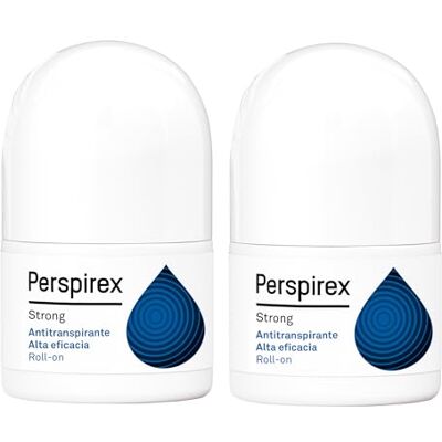 PERSPIREX ® Strong Desodorante Antitranspirante Axilas Roll On con Elevada Eficacia y Efectividad Anti Sudor hasta 5 días Para Personas que Sufren de Sudoración Severa Pack de 2-40 Ml PERSPIREX ® Strong Desodorante Antitranspirante Axilas Roll On con Elevada Eficacia y Efectividad Anti Sudor hasta 5 días Para Personas que Sufren de Sudoración Severa Pack de 2-40 Ml