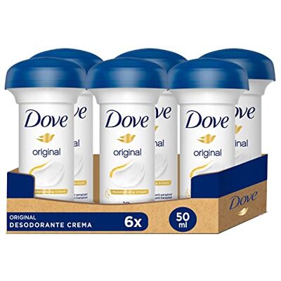 Dove Desodorante en Crema Antitranspirante Original 50ml, 6 Unidades Dove Desodorante en Crema Antitranspirante Original 50ml, 6 Unidades