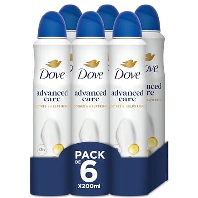 Dove Advanced Care Desodorante Original Protección 72 horas Spray 200ml x6 Dove Advanced Care Desodorante Original Protección 72 horas Spray 200ml x6