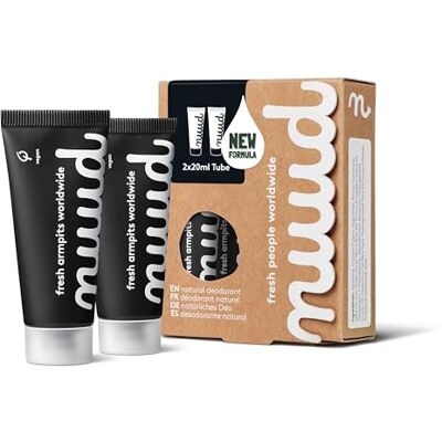 Nuud Smarter Pack – Nueva fórmula – Crema vegana natural desodorante contra el olor a sudor – Cosmética natural sin aluminio, alcohol, productos químicos y pruebas en animales – suficiente para 20 Nuud Smarter Pack – Nueva fórmula – Crema vegana natural desodorante contra el olor a sudor – Cosmética natural sin aluminio, alcohol, productos químicos y pruebas en animales – suficiente para 20