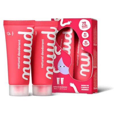 Nuud Smarter Pack deo crema 2 x 20ml desodorante en crema 100% natural y vegano, eficaz durante 3 días, sin perfume, aluminio ni alcohol, para mujeres y hombres, suficiente para 4-5 meses Nuud Smarter Pack deo crema 2 x 20ml desodorante en crema 100% natural y vegano, eficaz durante 3 días, sin perfume, aluminio ni alcohol, para mujeres y hombres, suficiente para 4-5 meses
