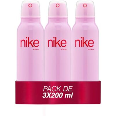 Nike Loving Floral Pack de 3 x 200 ml, Desodorante Mujer Spray, Desodorante Antimanchas para Todo Tipo de Piel, 0% Sales de Aluminio, de Larga Duración, Fragancia Floral Gourmand Nike Loving Floral Pack de 3 x 200 ml, Desodorante Mujer Spray, Desodorante Antimanchas para Todo Tipo de Piel, 0% Sales de Aluminio, de Larga Duración, Fragancia Floral Gourmand