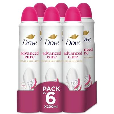 Dove Advanced Care Desodorante Dragon Fruit 72 horas Spray 200ml x6 Dove Advanced Care Desodorante Dragon Fruit 72 horas Spray 200ml x6