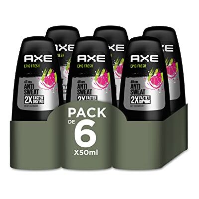 AXE Desodorante para Hombre Roll On Epic Fresh 50ml Pack de 6 AXE Desodorante para Hombre Roll On Epic Fresh 50ml Pack de 6