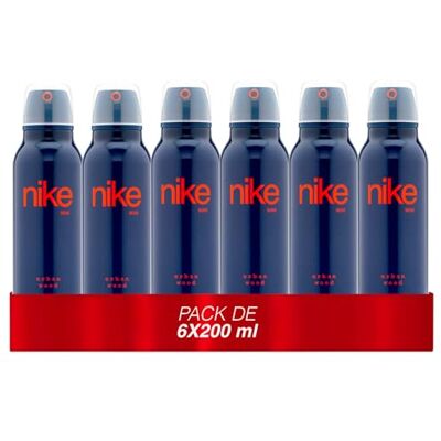 Nike Urban Wood Pack de 6 x 200 ml, Desodorante Hombre Spray, Desodorante Antimanchas para Todo Tipo de Piel, 0% Sales de Aluminio, de Larga Duración, Fragancia Especiada Fougére Nike Urban Wood Pack de 6 x 200 ml, Desodorante Hombre Spray, Desodorante Antimanchas para Todo Tipo de Piel, 0% Sales de Aluminio, de Larga Duración, Fragancia Especiada Fougére