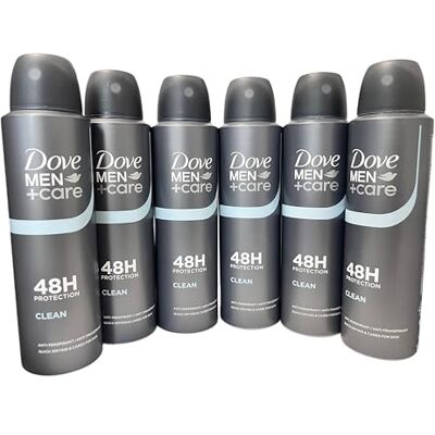 Dove Men & Care Clean Comfort Antitranspirante Deo 6x 150 ml Dove Men & Care Clean Comfort Antitranspirante Deo 6x 150 ml