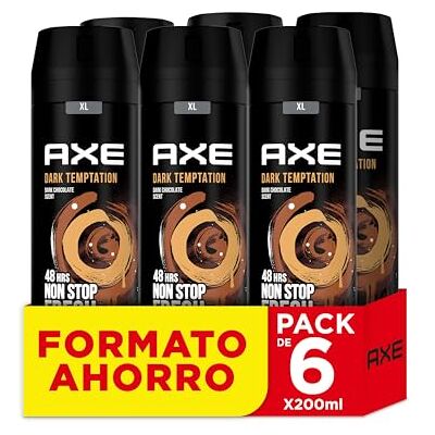 AXE Desodorante para Hombre Bodyspray Dark Temptation 200ml Pack de 6 AXE Desodorante para Hombre Bodyspray Dark Temptation 200ml Pack de 6