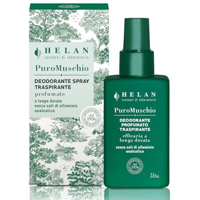 Helan Puro Muschio Desodorante en spray para hombre y mujer, delicado, sin sales de aluminio ni alcohol, con vitamina E, frescura duradera Helan Puro Muschio Desodorante en spray para hombre y mujer, delicado, sin sales de aluminio ni alcohol, con vitamina E, frescura duradera