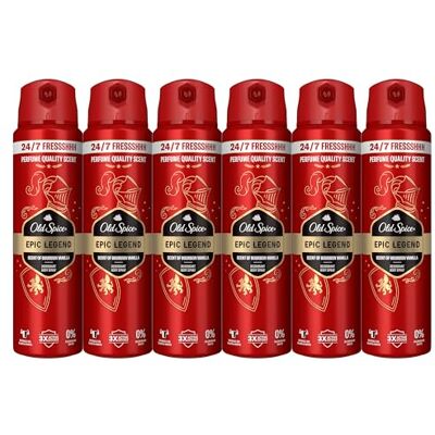 Old Spice La Roja Campeones Desodorante Spray para Hombre, 6x150ml Old Spice La Roja Campeones Desodorante Spray para Hombre, 6x150ml