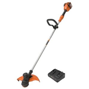 WORX Cortadora de línea inalámbrica de 40 V con dos baterías y cargador, capacidad de corte de 33 cm, mecanismo de alimentación automática, recortadora de césped ligera, línea dual, parte del WORX Cortadora de línea inalámbrica de 40 V con dos baterías y cargador, capacidad de corte de 33 cm, mecanismo de alimentación automática, recortadora de césped ligera, línea dual, parte del