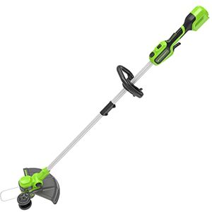 Greenworks 24V Cortabordes a Batería con Rueda para Jardines Medianos, 33 cm Ancho de Corte, Alimentación Automática Hilo Nylon 2 mm, SIN Batería 24 V ni Cargador, 3 Años de Garantía GD24LT33 Greenworks 24V Cortabordes a Batería con Rueda para Jardines Medianos, 33 cm Ancho de Corte, Alimentación Automática Hilo Nylon 2 mm, SIN Batería 24 V ni Cargador, 3 Años de Garantía GD24LT33