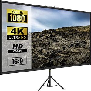 VEVOR Pantalla para Proyector 90" 16:9 4K HD Pantalla de Proyector con Trípode Altura Ajustable 200-250 cm Portátil 200 x 113 cm para Cine en Casa Presentación VEVOR Pantalla para Proyector 90" 16:9 4K HD Pantalla de Proyector con Trípode Altura Ajustable 200-250 cm Portátil 200 x 113 cm para Cine en Casa Presentación