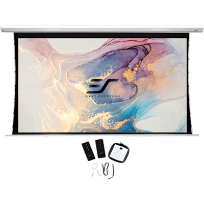Elite Screens SKT84XHW-E12 Saker Tab Tension Beamer Pantalla con Motor (Formato 16:9, 186 x 105 cm, Diagonal de la Imagen: 213 cm, Tela, 4K/HD/3D Ready) Elite Screens SKT84XHW-E12 Saker Tab Tension Beamer Pantalla con Motor (Formato 16:9, 186 x 105 cm, Diagonal de la Imagen: 213 cm, Tela, 4K/HD/3D Ready)
