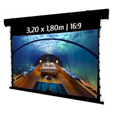 KIMEX Pantalla de proyección Motorizada tensionada Tamaño 3,20 x 1,80 m Formato 16/9 Función WiFi Carcasa Negra 049-3618W KIMEX Pantalla de proyección Motorizada tensionada Tamaño 3,20 x 1,80 m Formato 16/9 Función WiFi Carcasa Negra 049-3618W