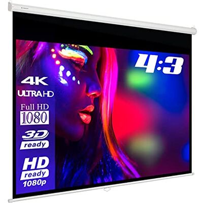 ESMART Economy EXR Pantalla Manual, Ancho Total 197 cm, Tela: Blanca Área de proyección 180 × 135 cm, formato 4:3, tela blanca para cine en casa y presentaciones, extracción manual ESMART Economy EXR Pantalla Manual, Ancho Total 197 cm, Tela: Blanca Área de proyección 180 × 135 cm, formato 4:3, tela blanca para cine en casa y presentaciones, extracción manual