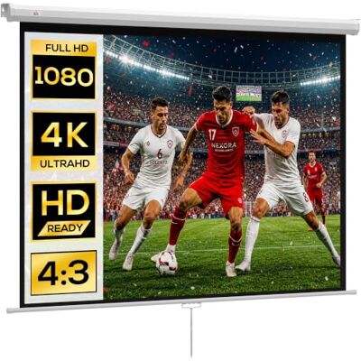 HOMCOM Pantalla de Proyector Manual 84 Pulgadas 4:3 165x124 cm Blanco HOMCOM Pantalla de Proyector Manual 84 Pulgadas 4:3 165x124 cm Blanco