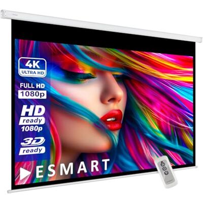 ESMART Economía EXM Pantalla de Motor 277 cm Imagen 240 x 135 cm (108") Formato 16:9 Control Remoto Pantalla de proyección de proyector eléctrico de Cine en casa Pantalla de Motor LCD ESMART Economía EXM Pantalla de Motor 277 cm Imagen 240 x 135 cm (108") Formato 16:9 Control Remoto Pantalla de proyección de proyector eléctrico de Cine en casa Pantalla de Motor LCD