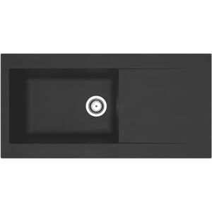 respekta Fregadero Denver Mineralite en negro / 1 cuenco Fregadero empotrable de 100 x 50 cm/Fregadero adecuado para armarios de cocina inferiores a 60 cm de ancho / DENVER100X501BS respekta Fregadero Denver Mineralite en negro / 1 cuenco Fregadero empotrable de 100 x 50 cm/Fregadero adecuado para armarios de cocina inferiores a 60 cm de ancho / DENVER100X501BS