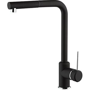 Paini France AM10023NR - Grifo de cocina monomando con rociador extraíble - Negro mate Paini France AM10023NR - Grifo de cocina monomando con rociador extraíble - Negro mate