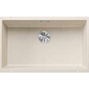 Blanco SUBLINE 700-U Fregadero de granito de color suave de SILGRANIT, tipo de montaje: bajo encimera, para armarios inferiores de 80 cm de ancho, forma de lavabo 2 en 1: dos cuencas, un Blanco SUBLINE 700-U Fregadero de granito de color suave de SILGRANIT, tipo de montaje: bajo encimera, para armarios inferiores de 80 cm de ancho, forma de lavabo 2 en 1: dos cuencas, un