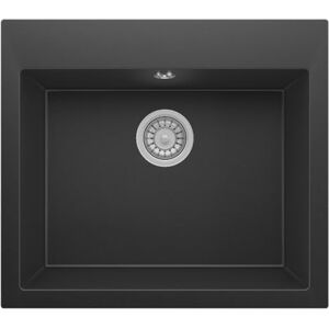 respekta Oakville Fregadero de minerales (60 x 53 cm, granito macizo, incluye desagüe incluido), color negro respekta Oakville Fregadero de minerales (60 x 53 cm, granito macizo, incluye desagüe incluido), color negro