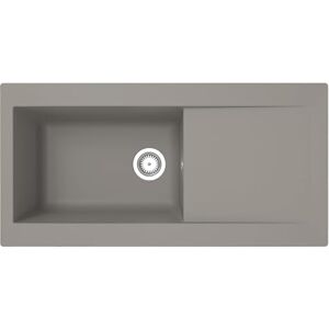 respekta Denver Denver 100X501BG Fregadero de minerales (1 lavabo de 100 x 50 cm, apto para armarios bajos a partir de 60 cm de ancho), color gris respekta Denver Denver 100X501BG Fregadero de minerales (1 lavabo de 100 x 50 cm, apto para armarios bajos a partir de 60 cm de ancho), color gris