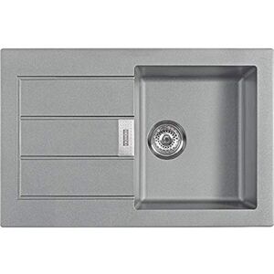 Franke SID 611-78 Fregadero de cocina de granito con un solo cuenco, color gris piedra Franke SID 611-78 Fregadero de cocina de granito con un solo cuenco, color gris piedra