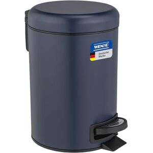 Wenko Cubo de Basura a Pedales Leman, 3 litros, con Inserto Extraíble, de Acero Pintado, 17 x 25 x 22.5 cm, Azul Oscuro Mate Wenko Cubo de Basura a Pedales Leman, 3 litros, con Inserto Extraíble, de Acero Pintado, 17 x 25 x 22.5 cm, Azul Oscuro Mate