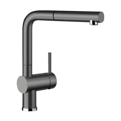 Blanco LINUS-S Grifería de cocina de aspecto SILGRANIT con caño extraíble, alta presión, color gris Blanco LINUS-S Grifería de cocina de aspecto SILGRANIT con caño extraíble, alta presión, color gris