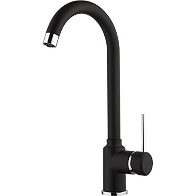 Paini France AM10022NR - Monocomando, Para un agujero - Acabado negro mate - Grifo de cocina Paini France AM10022NR - Monocomando, Para un agujero - Acabado negro mate - Grifo de cocina