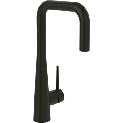 Villeroy & Boch Konic, grifo de cocina con rociador extraíble y giro de 360°, alta presión, altura del caño 143 mm, mando liso, Negro Mate Villeroy & Boch Konic, grifo de cocina con rociador extraíble y giro de 360°, alta presión, altura del caño 143 mm, mando liso, Negro Mate