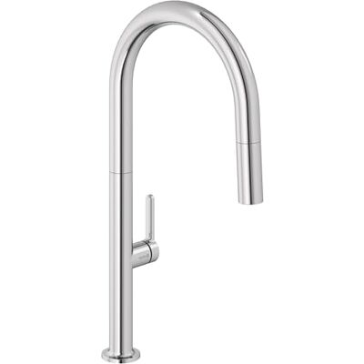 Kludi Grifo de cocina Aurea (cromo) – 360 grados giratorio monomando para fregadero con manguera extensible y alcachofa con botón de conmutación, 2 modos, grifo de cocina Kludi Grifo de cocina Aurea (cromo) – 360 grados giratorio monomando para fregadero con manguera extensible y alcachofa con botón de conmutación, 2 modos, grifo de cocina