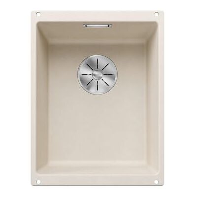 Blanco SUBLINE 320-U Fregadero de granito de color suave, tipo de montaje: bajo encimera, para armarios inferiores de 40 cm de ancho, forma de lavabo 2 en 1: dos cuencas, un recorte y solo Blanco SUBLINE 320-U Fregadero de granito de color suave, tipo de montaje: bajo encimera, para armarios inferiores de 40 cm de ancho, forma de lavabo 2 en 1: dos cuencas, un recorte y solo