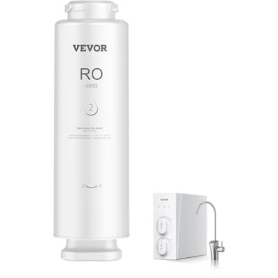 VEVOR Sistema de Ósmosis Inversa, 10 Etapas 600 GPD, Cartucho de Filtro RO por 24 Meses, Reduce el Plomo y el Cloro, Compatible con el Filtro de Agua debajo del Fregadero SS-004, Φ 100 x 341 mm VEVOR Sistema de Ósmosis Inversa, 10 Etapas 600 GPD, Cartucho de Filtro RO por 24 Meses, Reduce el Plomo y el Cloro, Compatible con el Filtro de Agua debajo del Fregadero SS-004, Φ 100 x 341 mm