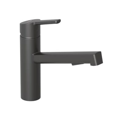 Kludi -M3 Grifo de cocina negro extensible con ducha, giratorio 360°, grifo de cocina con 2 tipos de chorro, grifo mezclador de cocina con altura de caño de 17 cm Kludi -M3 Grifo de cocina negro extensible con ducha, giratorio 360°, grifo de cocina con 2 tipos de chorro, grifo mezclador de cocina con altura de caño de 17 cm