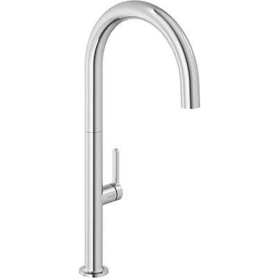 Kludi Grifo de cocina Aurea (cromo) – 360 grados giratorio – Grifo monomando para fregadero con 1 chorro, grifo de cocina con caño alto arco Kludi Grifo de cocina Aurea (cromo) – 360 grados giratorio – Grifo monomando para fregadero con 1 chorro, grifo de cocina con caño alto arco