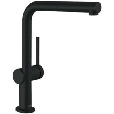 Hansgrohe Talis M54 grifo de cocina con ducha extraíble, con caja del flexo (sBox), mezclador monomando cocina 270 mm, grifo cocina fregadero con caño giratorio, negro mate, Hansgrohe Talis M54 grifo de cocina con ducha extraíble, con caja del flexo (sBox), mezclador monomando cocina 270 mm, grifo cocina fregadero con caño giratorio, negro mate,