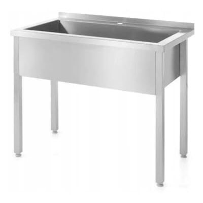 HENDI Fregadero de cocina, sencillo, rectangular, profundidad: 300mm, soldado, patas ajustables, orificio del grifo ø30mm, desagüe ø52mm, fregadero industrial, 800x700x(H)850mm, acero inoxidable HENDI Fregadero de cocina, sencillo, rectangular, profundidad: 300mm, soldado, patas ajustables, orificio del grifo ø30mm, desagüe ø52mm, fregadero industrial, 800x700x(H)850mm, acero inoxidable