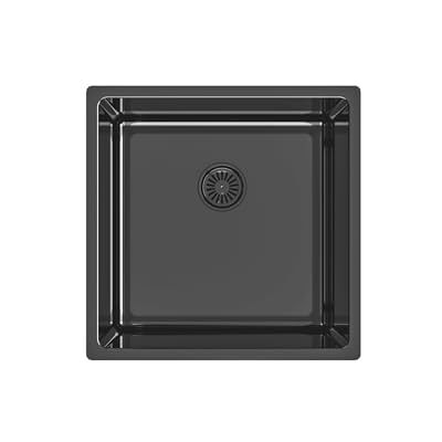 EDESA FUJI BE 40X40 1C R10 BK Fregadero Bajo Encimera, Acero Inoxidable 304 Negro, 1 Cubeta Cuadrada, 440 x 440 x 200 mm EDESA FUJI BE 40X40 1C R10 BK Fregadero Bajo Encimera, Acero Inoxidable 304 Negro, 1 Cubeta Cuadrada, 440 x 440 x 200 mm