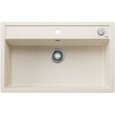 Blanco DALAGO 8-F Fregadero de granito de color suave de SILGRANIT, tipo de montaje: empotrado, para armarios inferiores de 80 cm de ancho, gran volumen de la piscina, superficie fácil de Blanco DALAGO 8-F Fregadero de granito de color suave de SILGRANIT, tipo de montaje: empotrado, para armarios inferiores de 80 cm de ancho, gran volumen de la piscina, superficie fácil de
