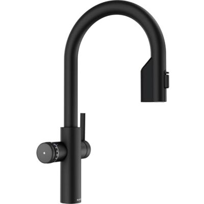 Blanco CHOICE Icona-C Grifo de cocina todo en uno de acero inoxidable negro mate, no incluye unidad de tratamiento de agua CHOICE.ALL, agua fría en silencio, medio, burbujeante y caliente hirviendo Blanco CHOICE Icona-C Grifo de cocina todo en uno de acero inoxidable negro mate, no incluye unidad de tratamiento de agua CHOICE.ALL, agua fría en silencio, medio, burbujeante y caliente hirviendo