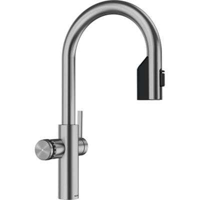 Blanco CHOICE Icona-C Grifo de cocina todo en uno de acero inoxidable macizo, no incluye unidad de tratamiento de agua CHOICE.ALL, agua fría en silencio, medio, burbujeante y caliente hirviendo, 16 x Blanco CHOICE Icona-C Grifo de cocina todo en uno de acero inoxidable macizo, no incluye unidad de tratamiento de agua CHOICE.ALL, agua fría en silencio, medio, burbujeante y caliente hirviendo, 16 x