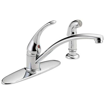 DELTA Faucet Foundations Grifo de fregadero de cocina monomando, cromado DELTA Faucet Foundations Grifo de fregadero de cocina monomando, cromado