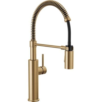 DELTA Grifo de cocina con resorte extraíble de una sola manija DELTA Grifo de cocina con resorte extraíble de una sola manija