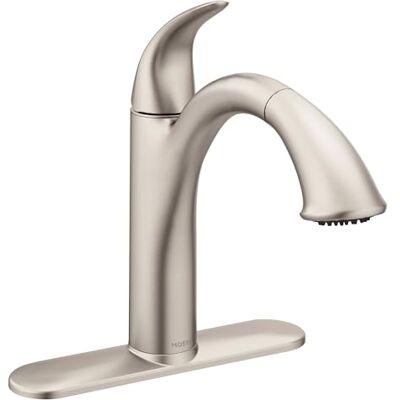 Moen Camerist Grifo de cocina extraíble de una manija con limpieza eléctrica y reflejo, resistente a las manchas inoxidable, 375 Moen Camerist Grifo de cocina extraíble de una manija con limpieza eléctrica y reflejo, resistente a las manchas inoxidable, 375