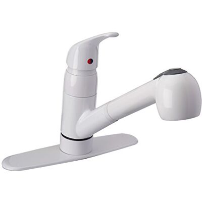 PFISTER Price Pfirst Series Grifo de cocina de 1 o 3 agujeros extraíble sin plomo, Blanco, 2.90 x 12.00 x 20.00 inches PFISTER Price Pfirst Series Grifo de cocina de 1 o 3 agujeros extraíble sin plomo, Blanco, 2.90 x 12.00 x 20.00 inches